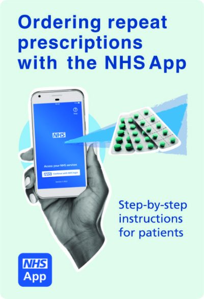 NHS App ordering prescriptions banner